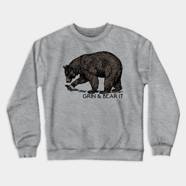 Grin & Bear It - Bears Crewneck Sweatshirt by fromherotozero